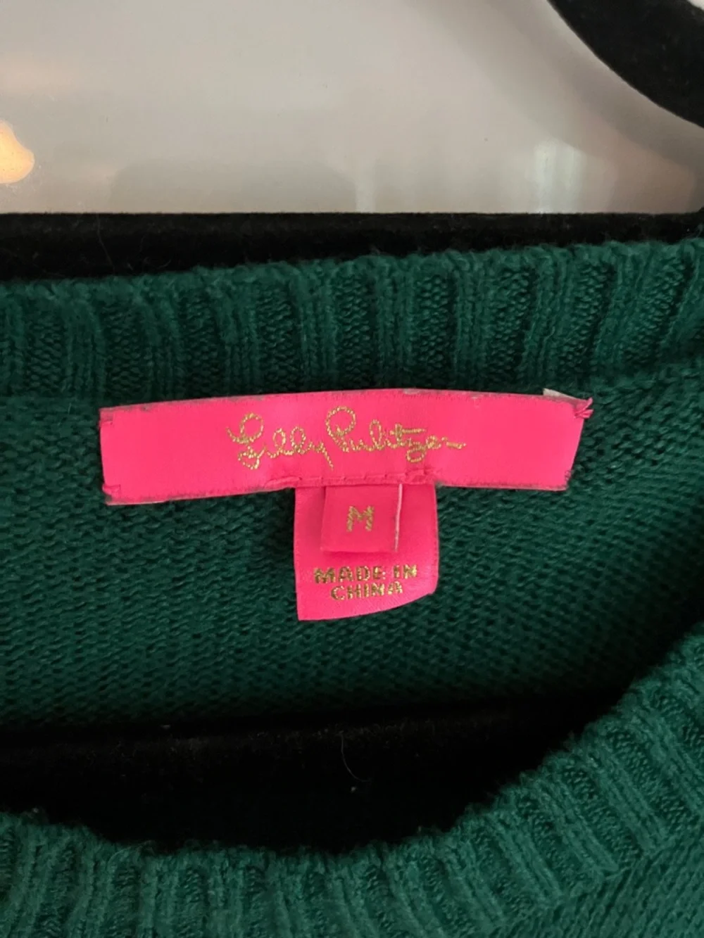 Lilly Pulitzer Esma Crewneck Knit Sweater in Evergreen - Picture 3 of 6